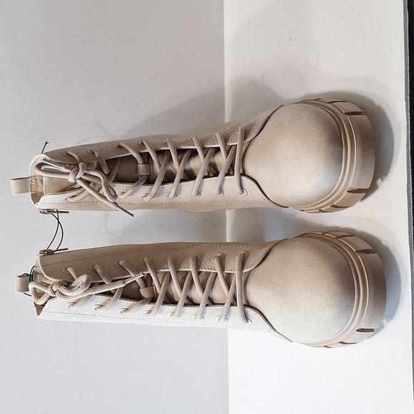 Maurices "NEW" Y2K Faux Suede Retro Chunky Heel Platform Lug Sole Boots Size 11 - Picture 4 of 11